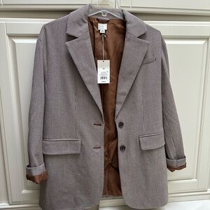 NWT a new day Brown Houndstooth Blazer